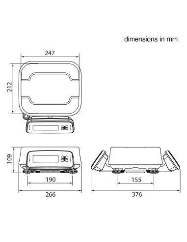 Balance inox homologuée IP69K CAS FW500