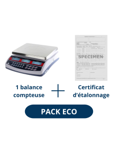 Pack Eco Balance compteuse 6 kg Milliot et Certificat d'étalonnage