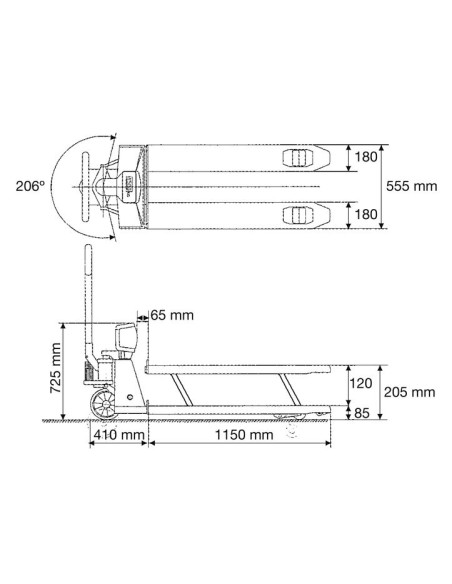 Transpalette Peseur Kern VHB pour professionnel